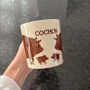 1979 brown cochon mug signed by taylor
